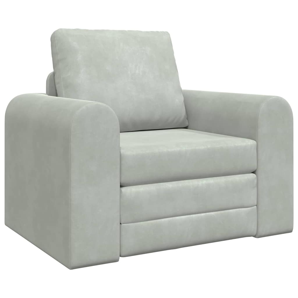 Divano letto Grigio chiaro 98 x 71 x 83 cm Velluto - homemem39