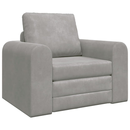 Divano letto Grigio chiaro 98 x 71 x 83 cm Velluto