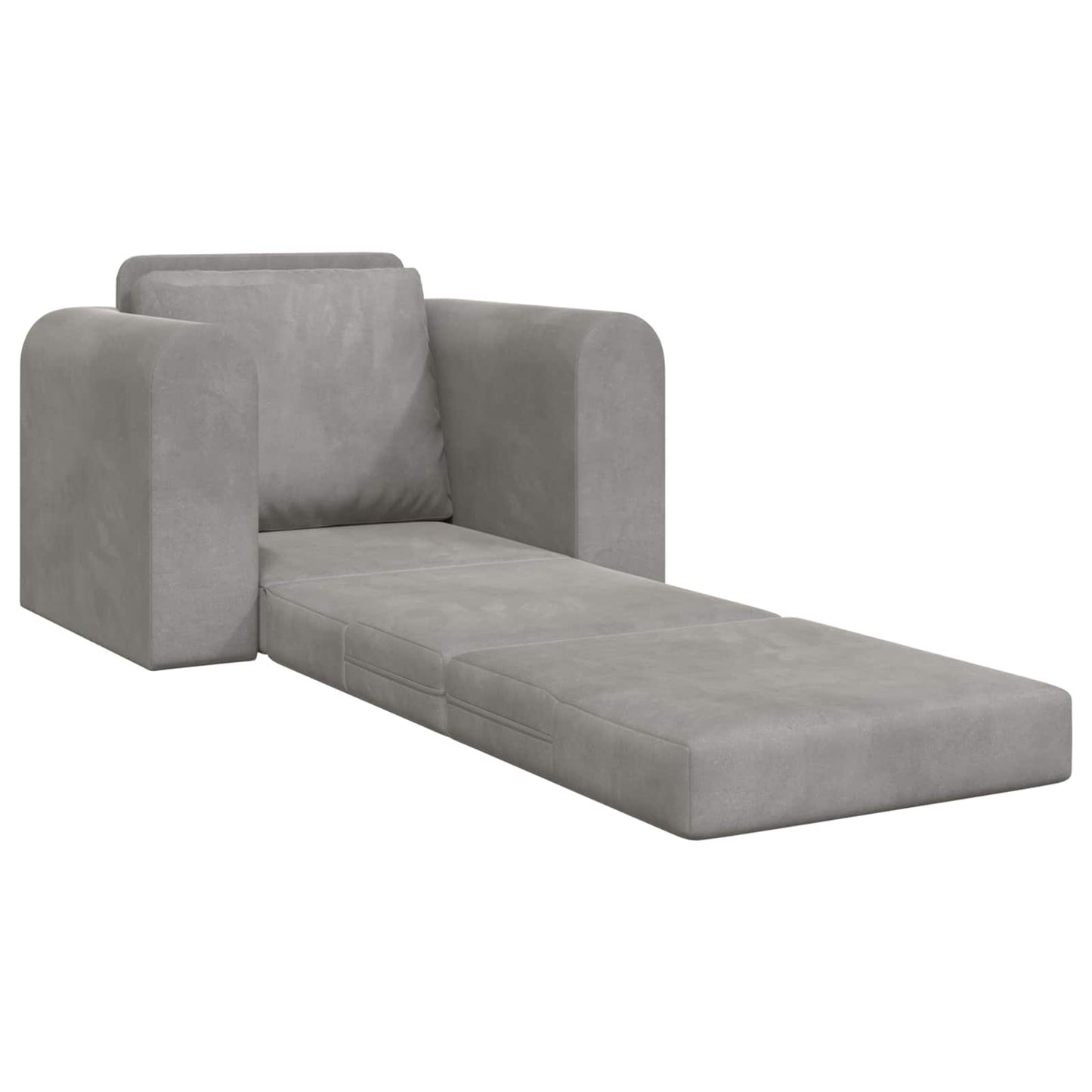 Divano letto Grigio chiaro 98 x 71 x 83 cm Velluto