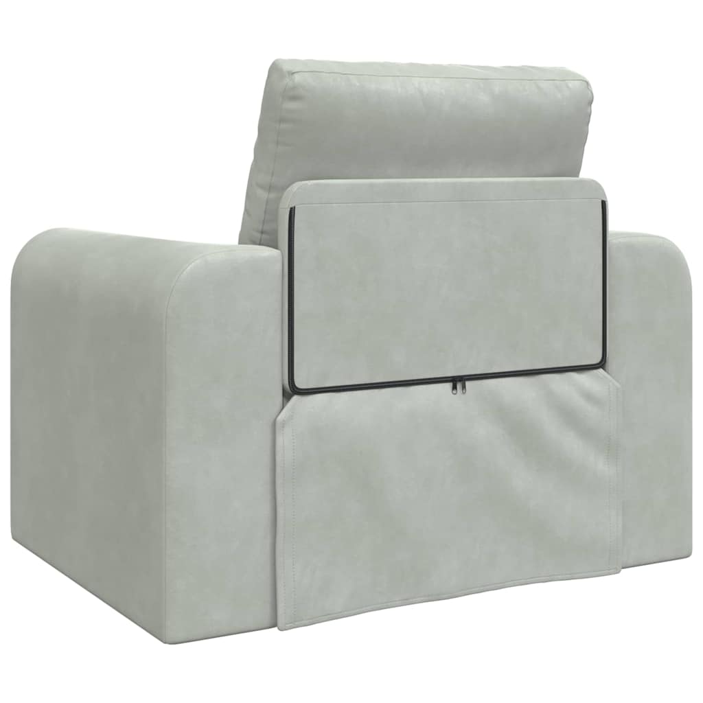 Divano letto Grigio chiaro 98 x 71 x 83 cm Velluto - homemem39