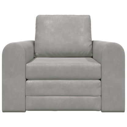 Divano letto Grigio chiaro 98 x 71 x 83 cm Velluto | homemem39