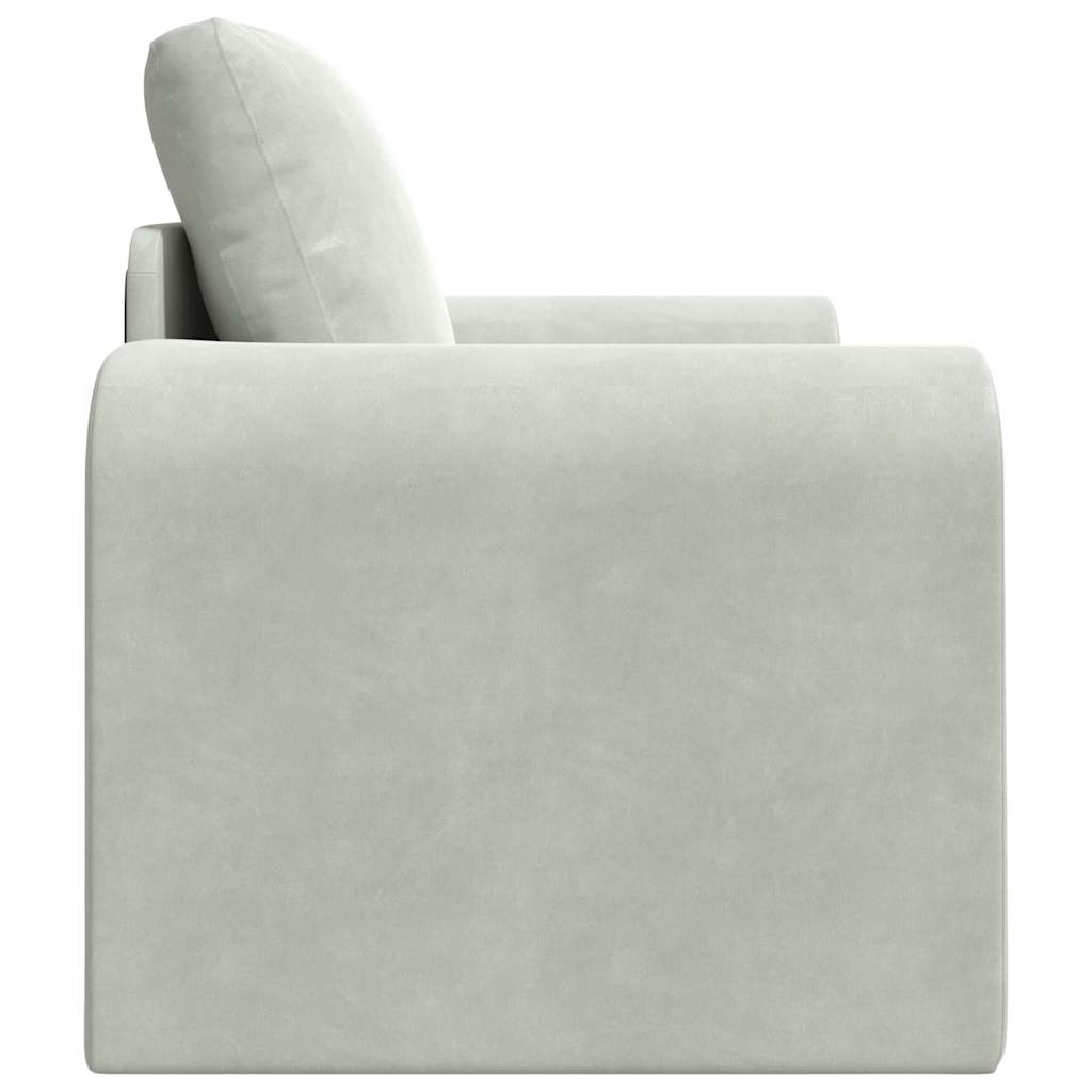Divano letto Grigio chiaro 98 x 71 x 83 cm Velluto - homemem39