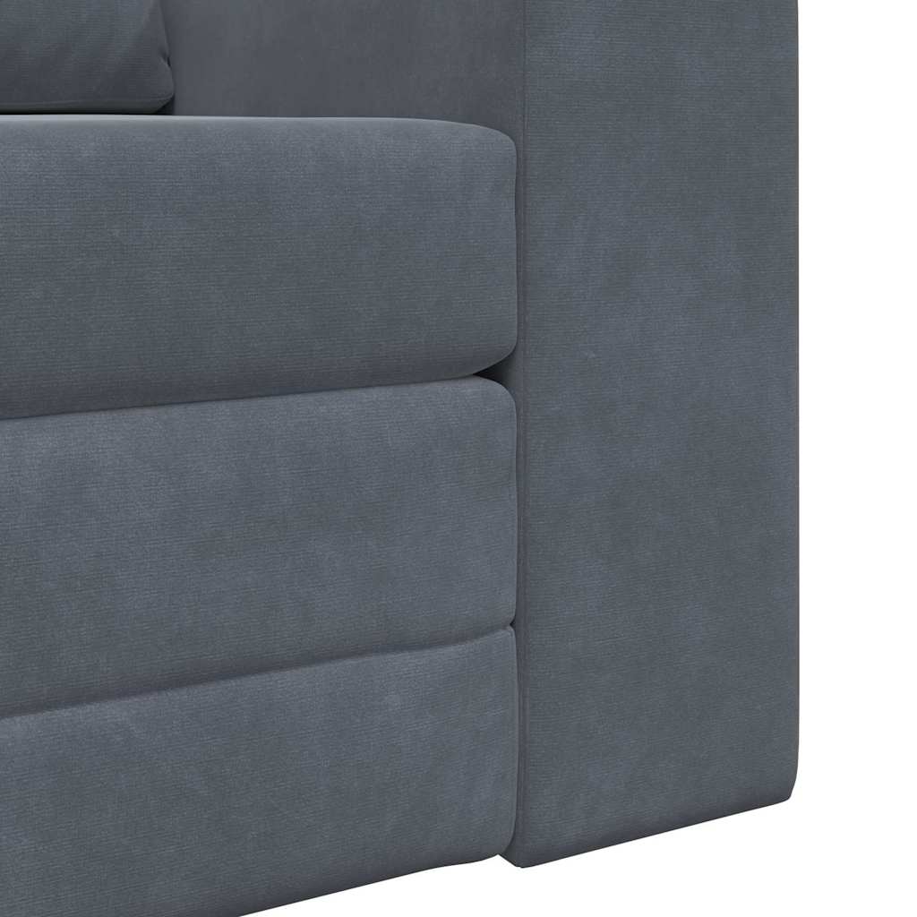 Divano letto Grigio scuro 98 x 71 x 83 cm Velluto