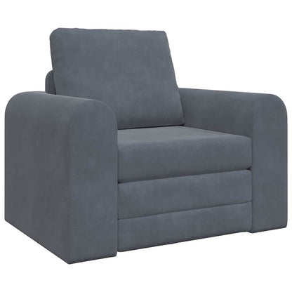 Divano letto Grigio scuro 98 x 71 x 83 cm Velluto
