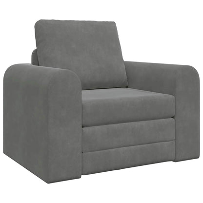 Divano letto Grigio scuro 98 x 71 x 83 cm Velluto | homemem39