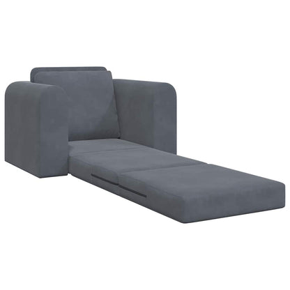 Divano letto Grigio scuro 98 x 71 x 83 cm Velluto