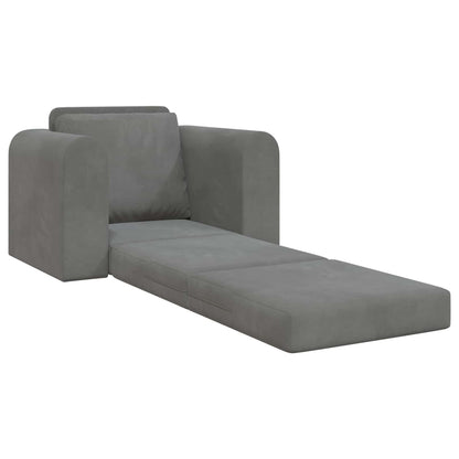 Divano letto Grigio scuro 98 x 71 x 83 cm Velluto | homemem39