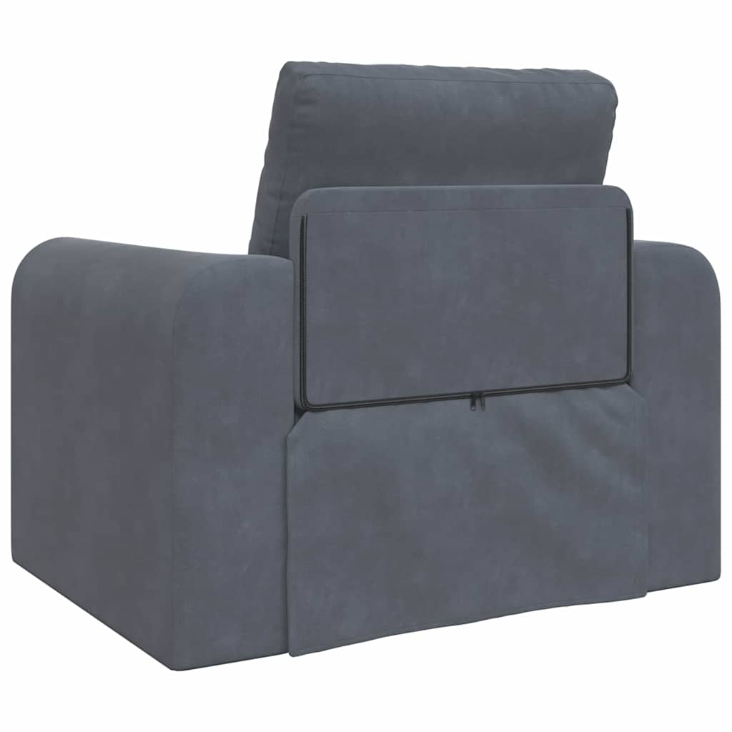 Divano letto Grigio scuro 98 x 71 x 83 cm Velluto
