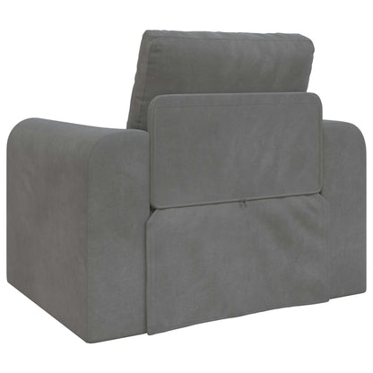 Divano letto Grigio scuro 98 x 71 x 83 cm Velluto | homemem39