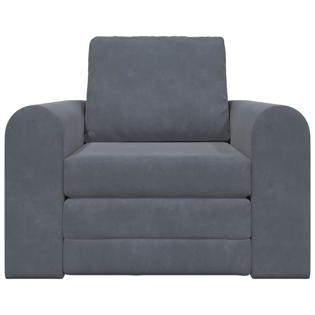 Divano letto Grigio scuro 98 x 71 x 83 cm Velluto