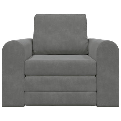 Divano letto Grigio scuro 98 x 71 x 83 cm Velluto | homemem39