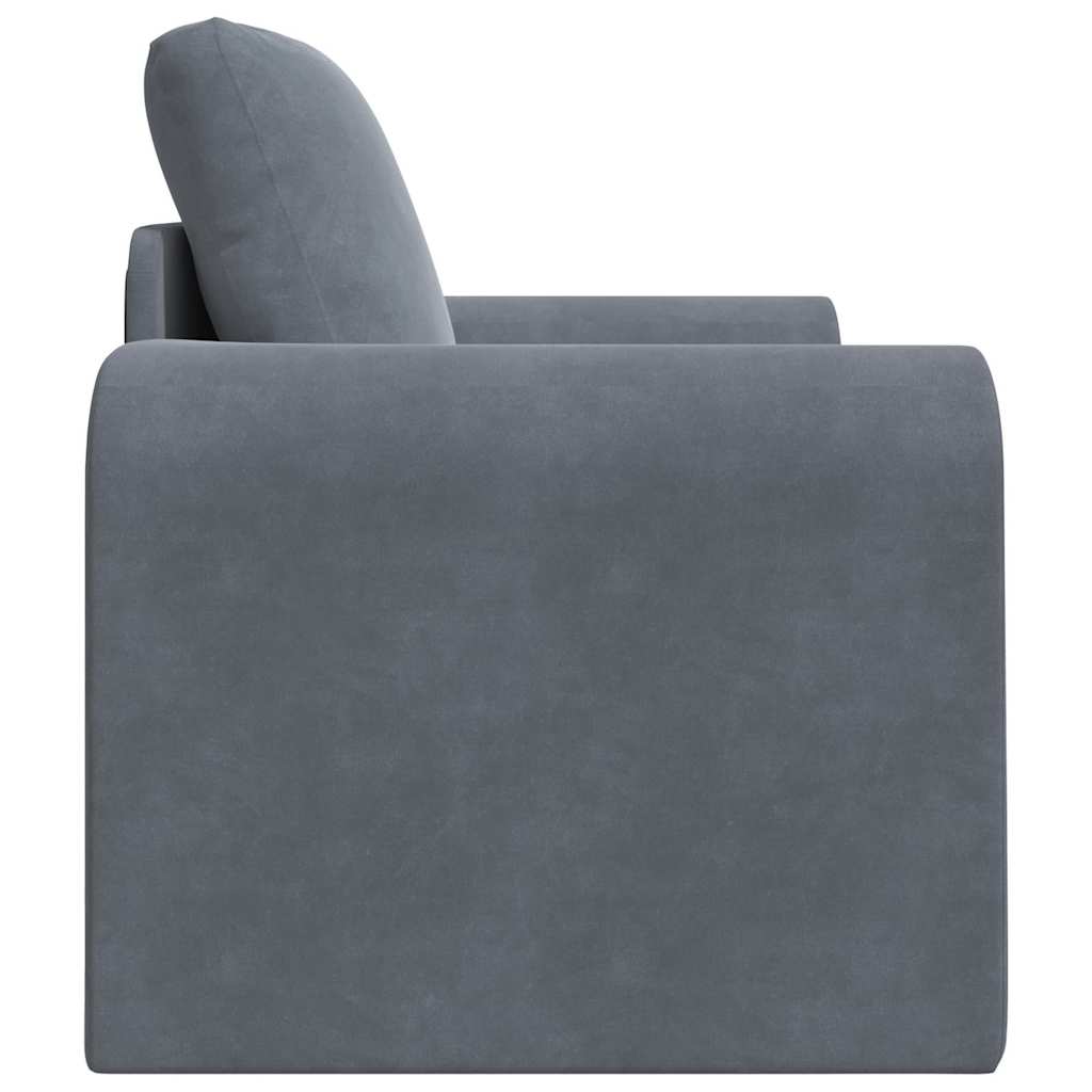 Divano letto Grigio scuro 98 x 71 x 83 cm Velluto