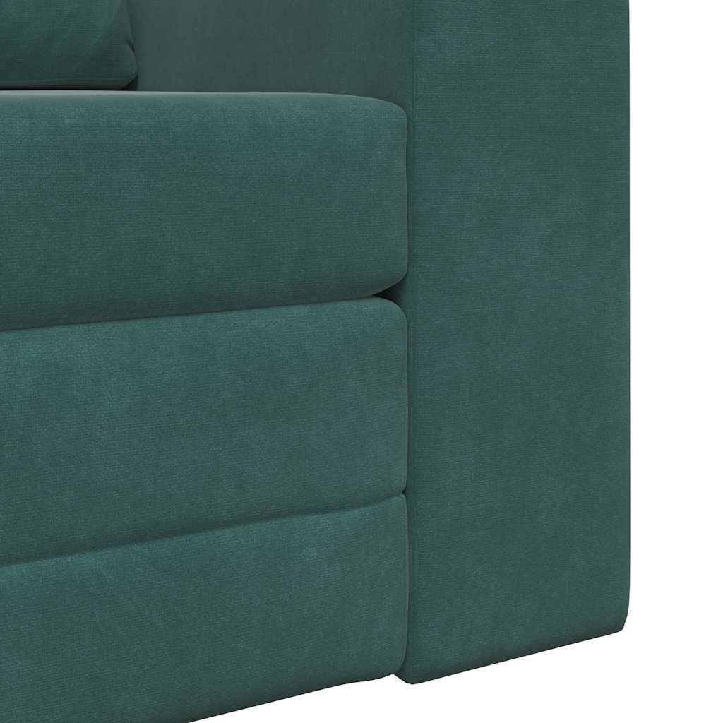Divano letto Verde scuro 98 x 71 x 83 cm Velluto - homemem39