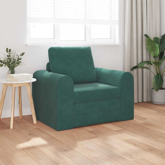 Divano letto Verde scuro 98 x 71 x 83 cm Velluto