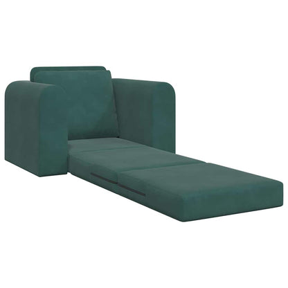 Divano letto Verde scuro 98 x 71 x 83 cm Velluto - homemem39