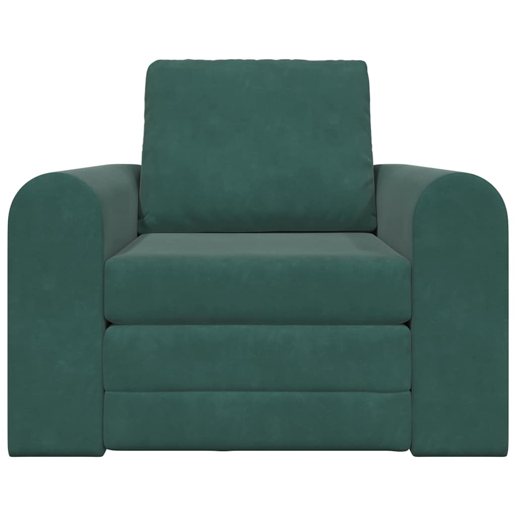 Divano letto Verde scuro 98 x 71 x 83 cm Velluto - homemem39