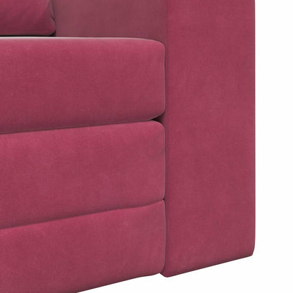Divano letto Rosso vino 98 x 71 x 83 cm Velluto - homemem39