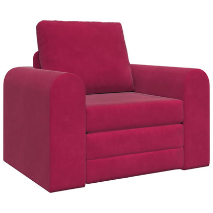 Divano letto Rosso Vino 98 x 71 x 83 cm Velluto