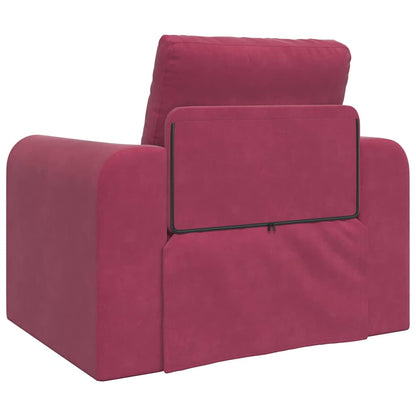 Divano letto Rosso vino 98 x 71 x 83 cm Velluto - homemem39