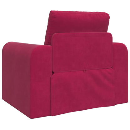 Divano letto Rosso Vino 98 x 71 x 83 cm Velluto