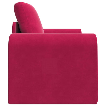 Divano letto Rosso Vino 98 x 71 x 83 cm Velluto