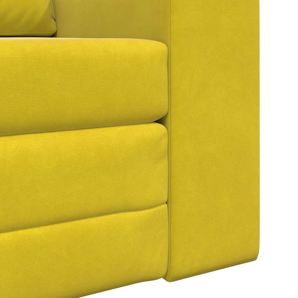 Divano letto Giallo 98 x 71 x 83 cm Velluto - homemem39