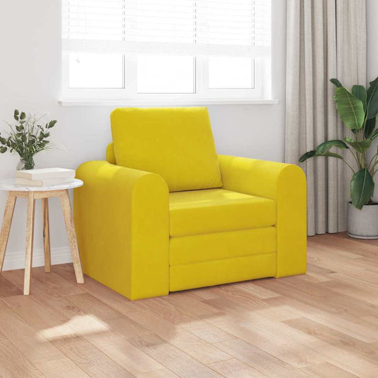 Divano letto Giallo 98 x 71 x 83 cm Velluto - homemem39