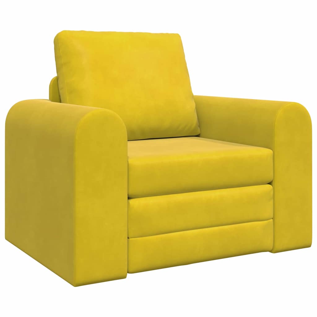 Divano letto Giallo 98 x 71 x 83 cm Velluto - homemem39