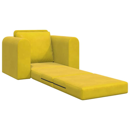 Divano letto Giallo 98 x 71 x 83 cm Velluto - homemem39
