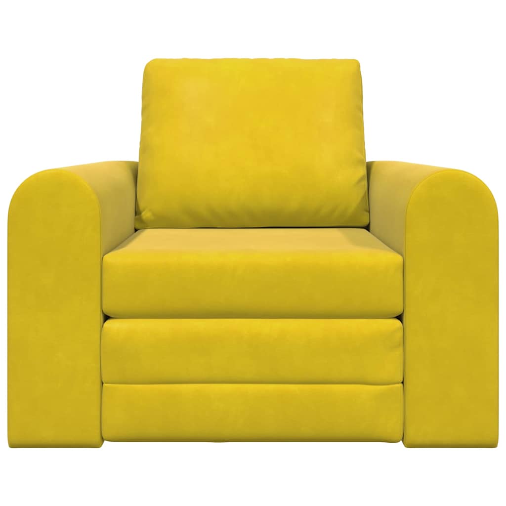 Divano letto Giallo 98 x 71 x 83 cm Velluto - homemem39