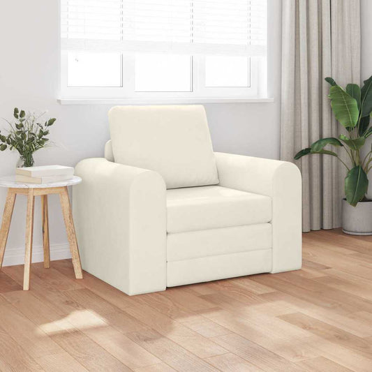 Divano letto Crema 98 x 71 x 83 cm Velluto