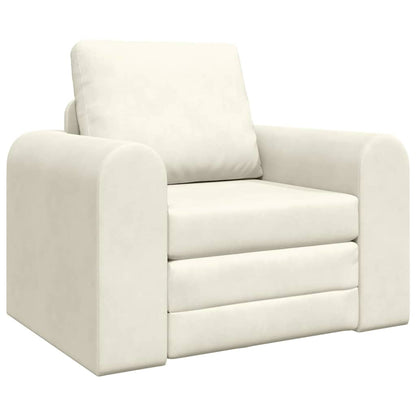 Divano letto Crema 98 x 71 x 83 cm Velluto