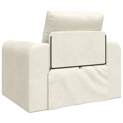 Divano letto Crema 98 x 71 x 83 cm Velluto