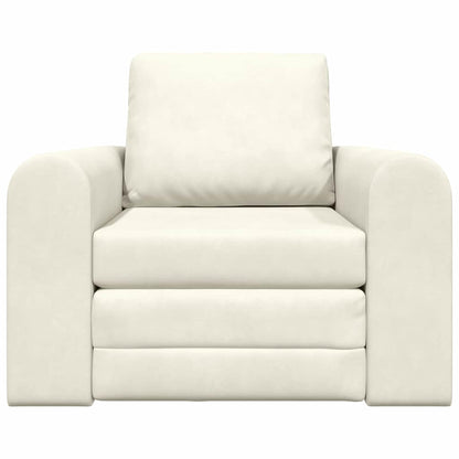 Divano letto Crema 98 x 71 x 83 cm Velluto
