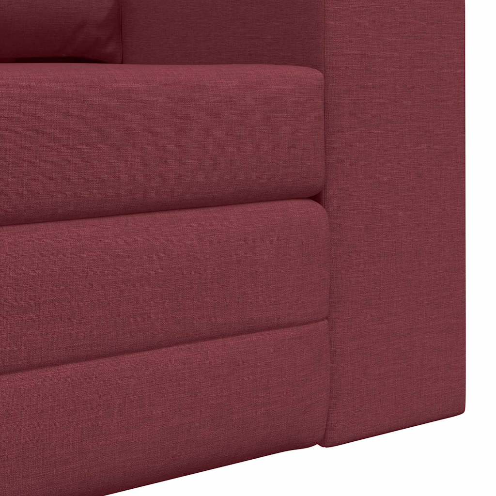 Divano letto 60cm Rosso Vino Tessuto