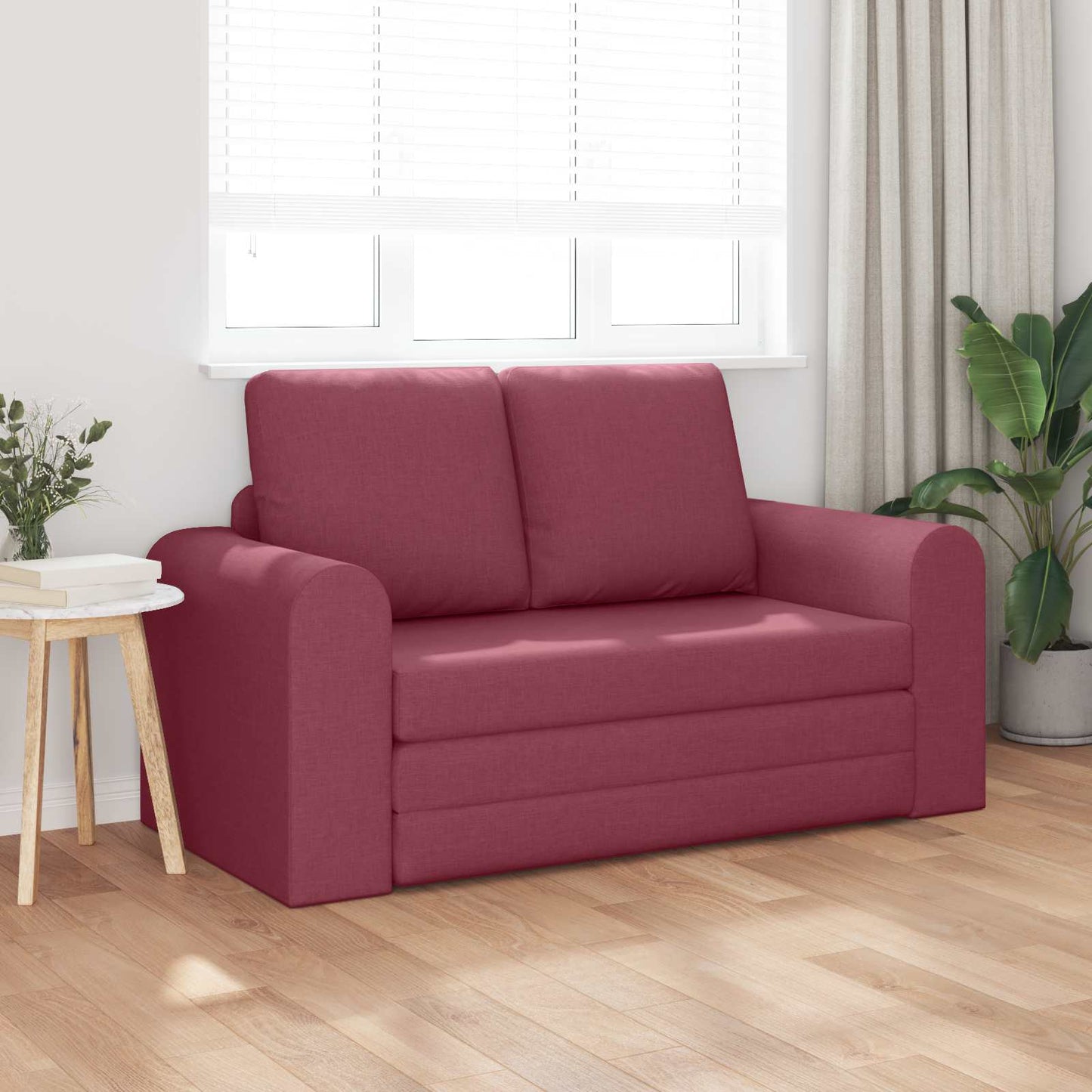 Divano letto 60cm Rosso Vino Tessuto | homemem39