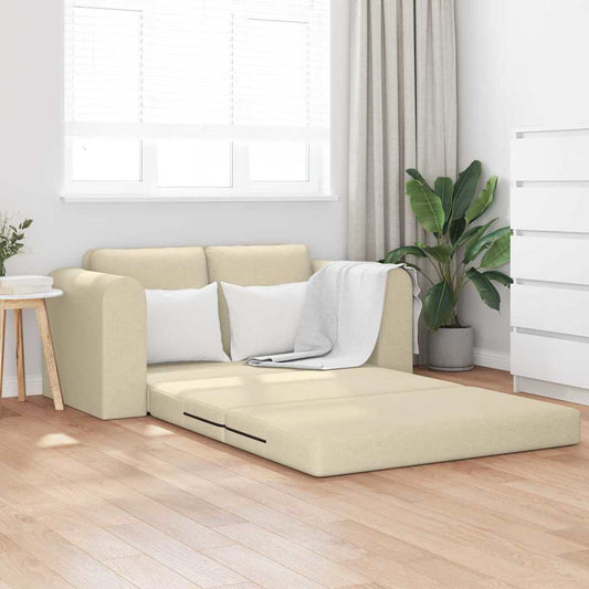 Divano letto Crema 148 x 71 x 83 cm Tessuto