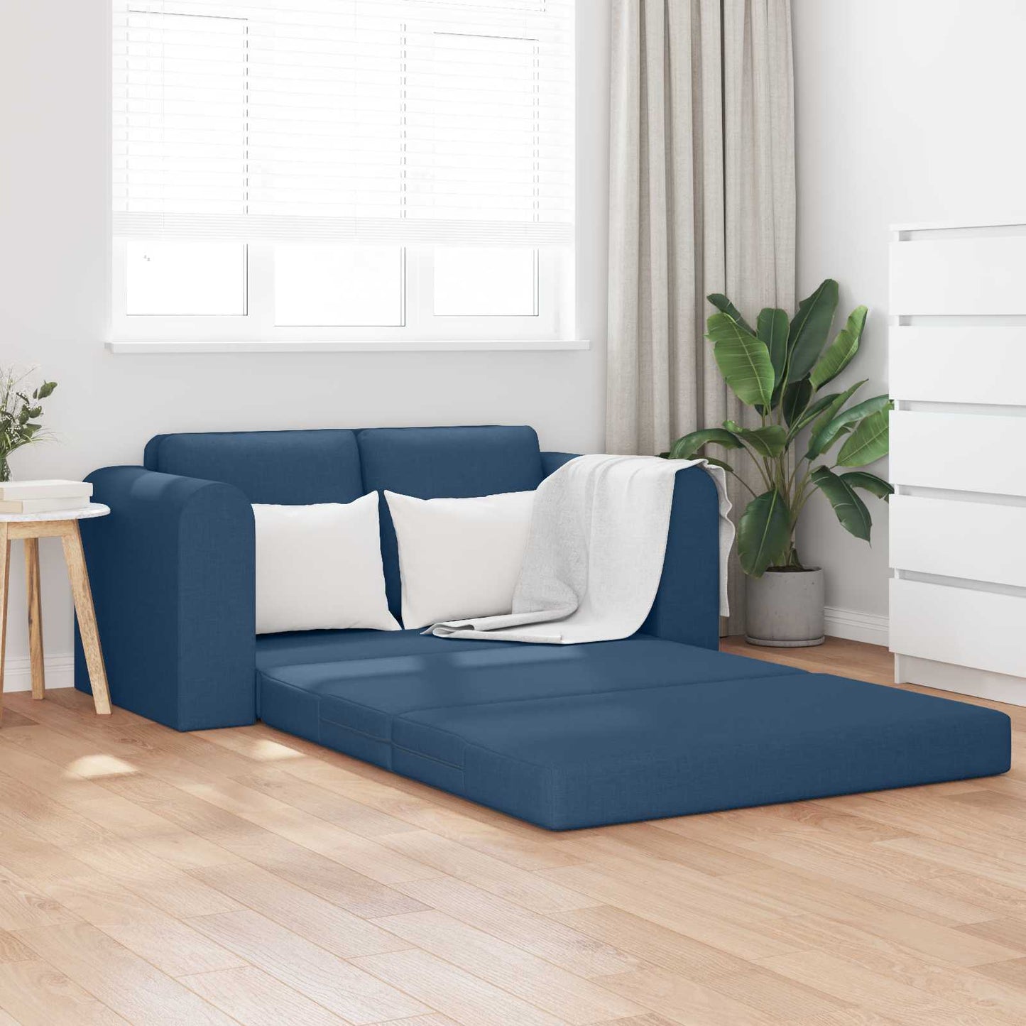 Divano letto 60cm Blu Tessuto | homemem39
