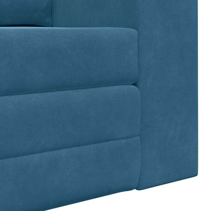 Divano letto Blu 148 x 71 x 83 cm Velluto