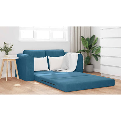 Divano letto Blu 148 x 71 x 83 cm Velluto