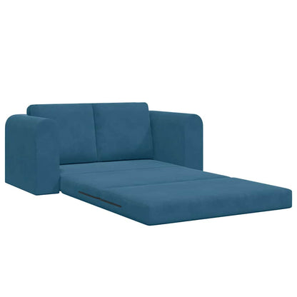 Divano letto Blu 148 x 71 x 83 cm Velluto