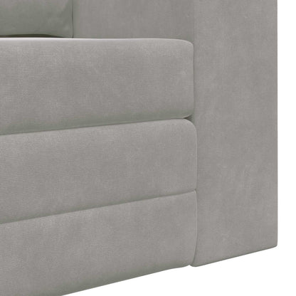Divano letto Grigio chiaro 148 x 71 x 83 cm Velluto