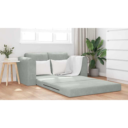 Divano letto Grigio chiaro 148 x 71 x 83 cm Velluto - homemem39