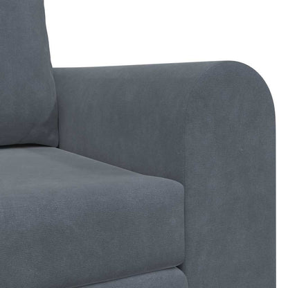 Divano letto Grigio scuro 148 x 71 x 83 cm Velluto