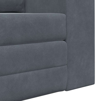 Divano letto Grigio scuro 148 x 71 x 83 cm Velluto