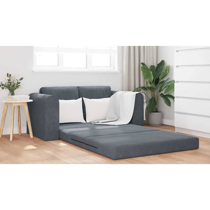 Divano letto Grigio scuro 148 x 71 x 83 cm Velluto
