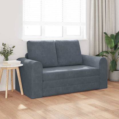 Divano letto Grigio scuro 148 x 71 x 83 cm Velluto