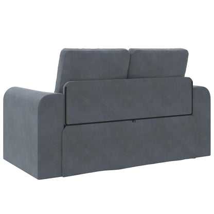 Divano letto Grigio scuro 148 x 71 x 83 cm Velluto