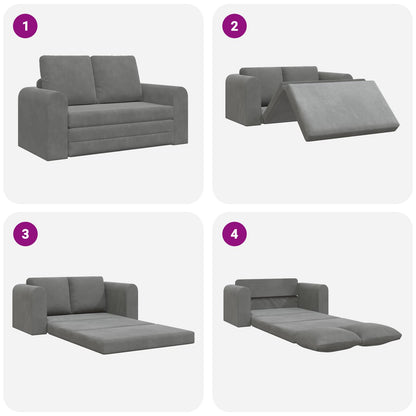 Divano letto Grigio scuro 148 x 71 x 83 cm Velluto | homemem39