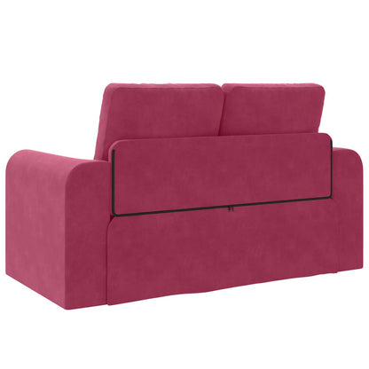 Divano letto Rosso Vino 148 x 71 x 83 cm Velluto | homemem39